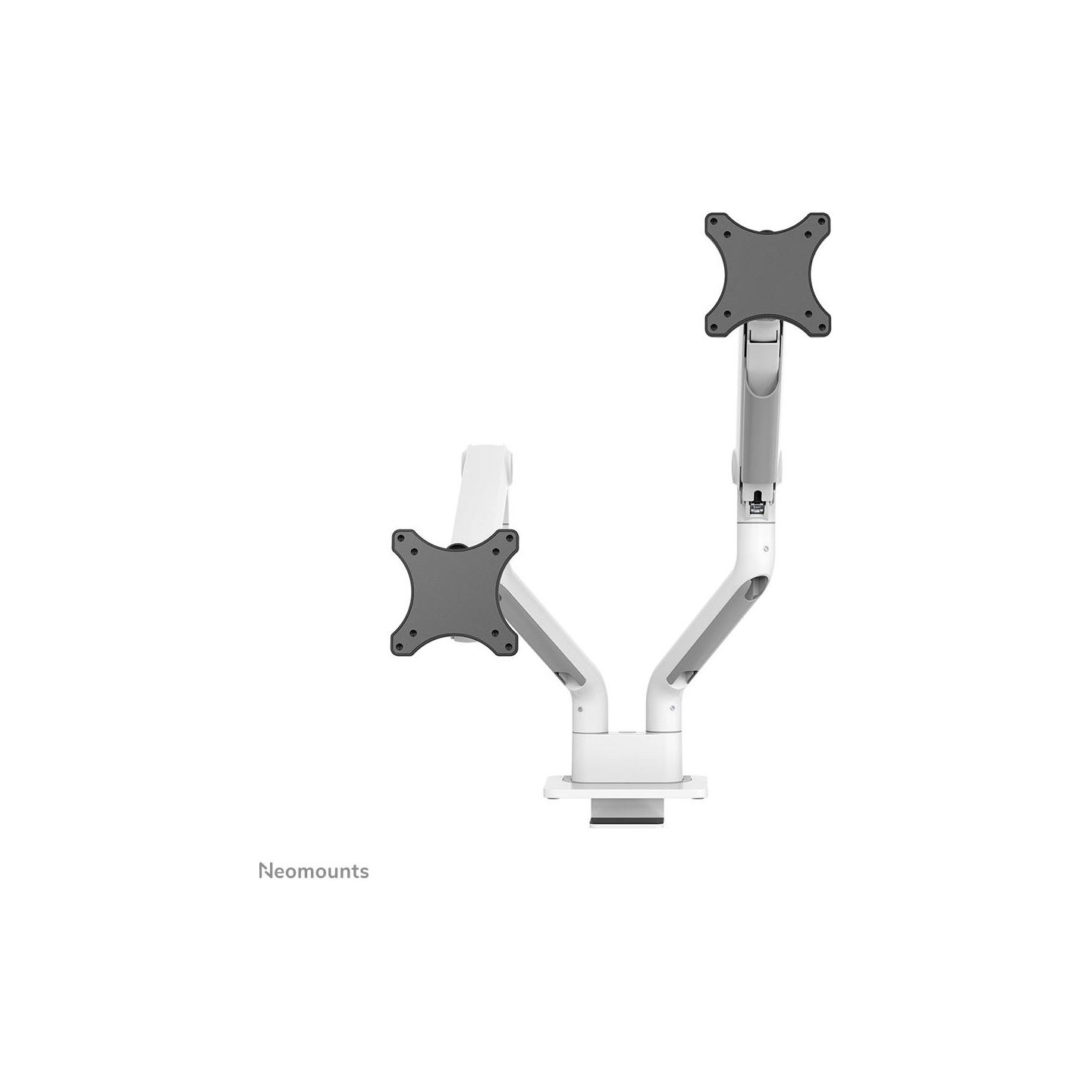 Neomounts SELECT DESK MOUNT, DOUBLE DISPLAY (TOPFIX CLAMP &GROMMET) WHITE