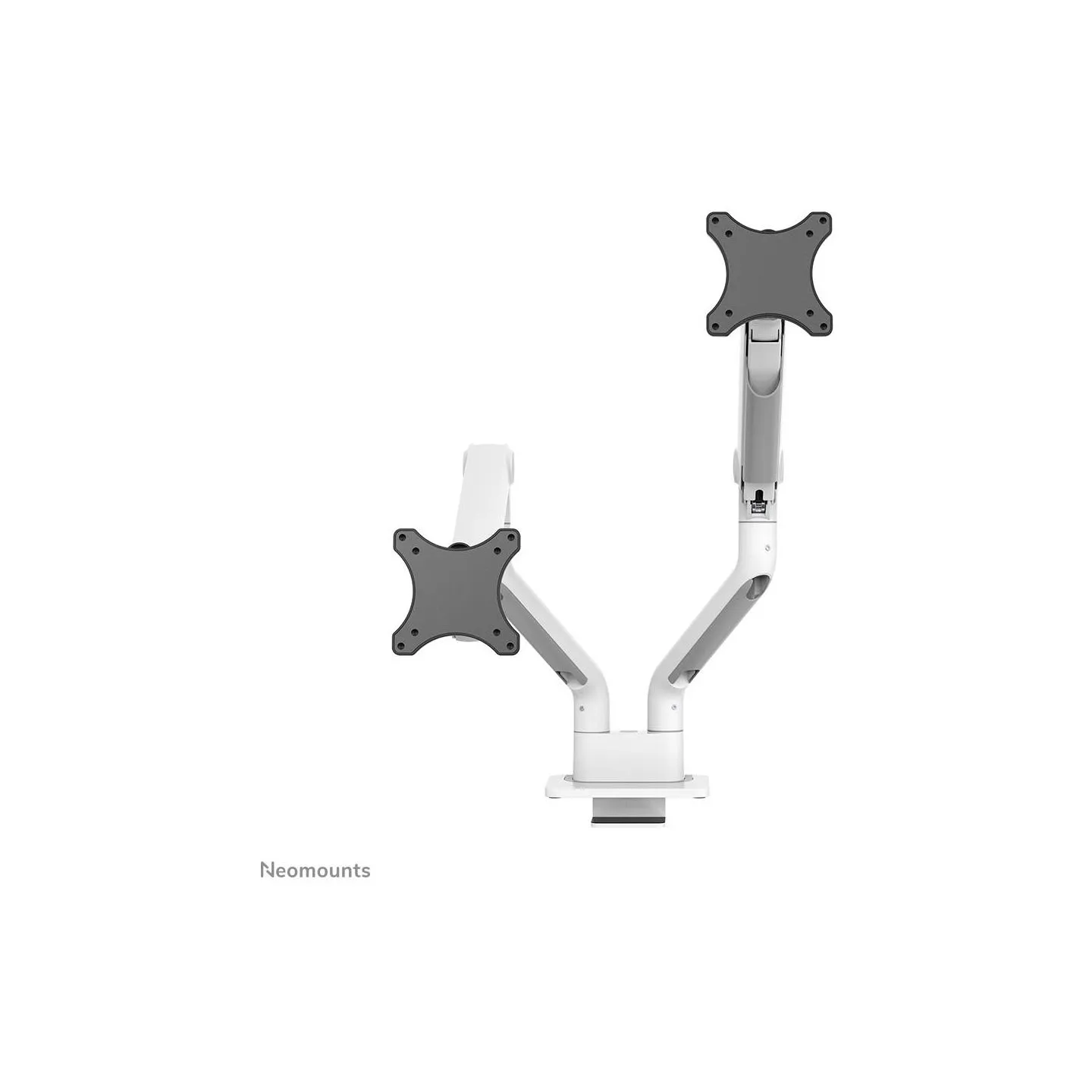 Neomounts SELECT DESK MOUNT, DOUBLE DISPLAY (TOPFIX CLAMP &GROMMET) WHITE