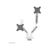 Neomounts SELECT DESK MOUNT, DOUBLE DISPLAY (TOPFIX CLAMP &GROMMET) WHITE