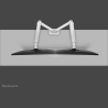 Neomounts SELECT DESK MOUNT, DOUBLE DISPLAY (TOPFIX CLAMP &GROMMET) WHITE
