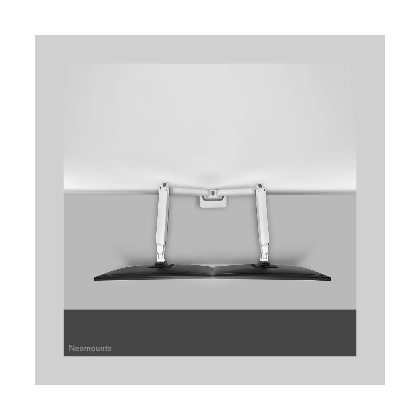 Neomounts SELECT DESK MOUNT, DOUBLE DISPLAY (TOPFIX CLAMP &GROMMET) WHITE