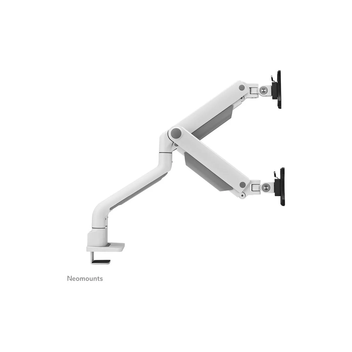 Neomounts SELECT DESK MOUNT, DOUBLE DISPLAY (TOPFIX CLAMP &GROMMET) WHITE
