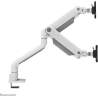 Neomounts SELECT DESK MOUNT, DOUBLE DISPLAY (TOPFIX CLAMP &GROMMET) WHITE