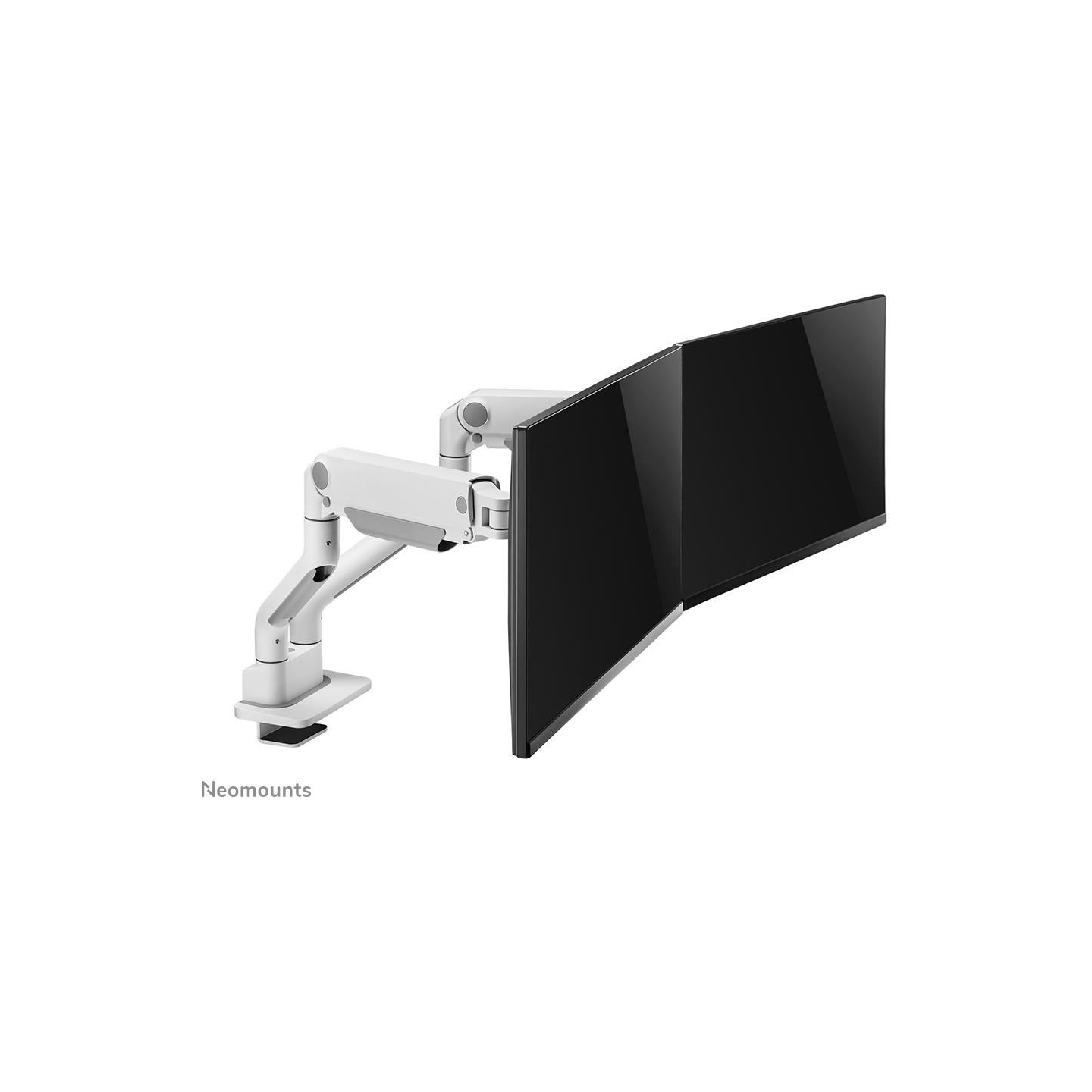 Neomounts SELECT DESK MOUNT, DOUBLE DISPLAY (TOPFIX CLAMP &GROMMET) WHITE
