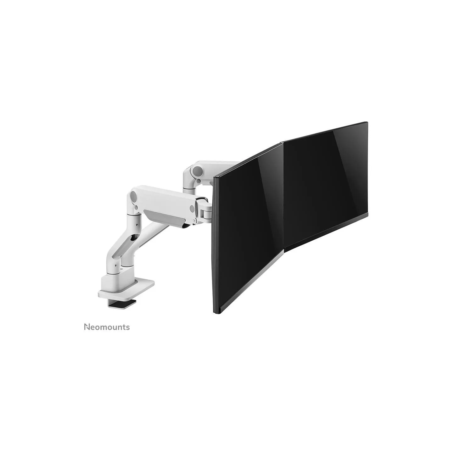 Neomounts SELECT DESK MOUNT, DOUBLE DISPLAY (TOPFIX CLAMP &GROMMET) WHITE