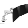 Neomounts SELECT DESK MOUNT, DOUBLE DISPLAY (TOPFIX CLAMP &GROMMET) WHITE