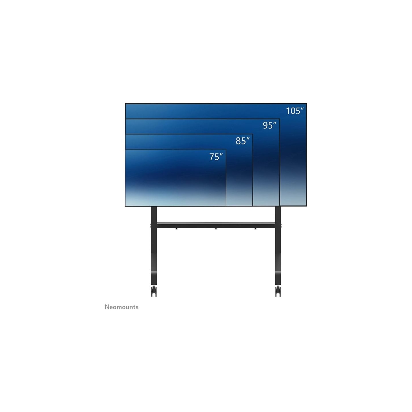 Neomounts Stand LFD FL50-575BL1 LFD/LCD/TV FL50-575BL1 65-100 inch 100x100-1000x600 125kg