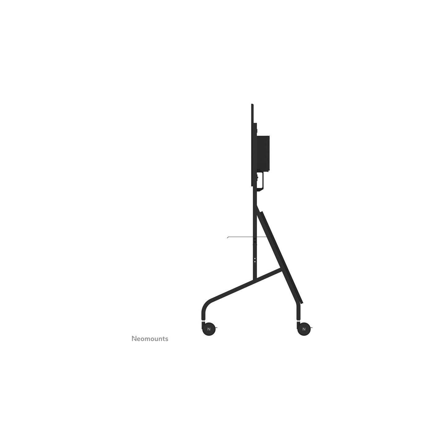 Neomounts MOVE GO XL MOBILE FLOOR STAND (FAST INSTALL, HEIGHT ADJUSTABLE), BLACK