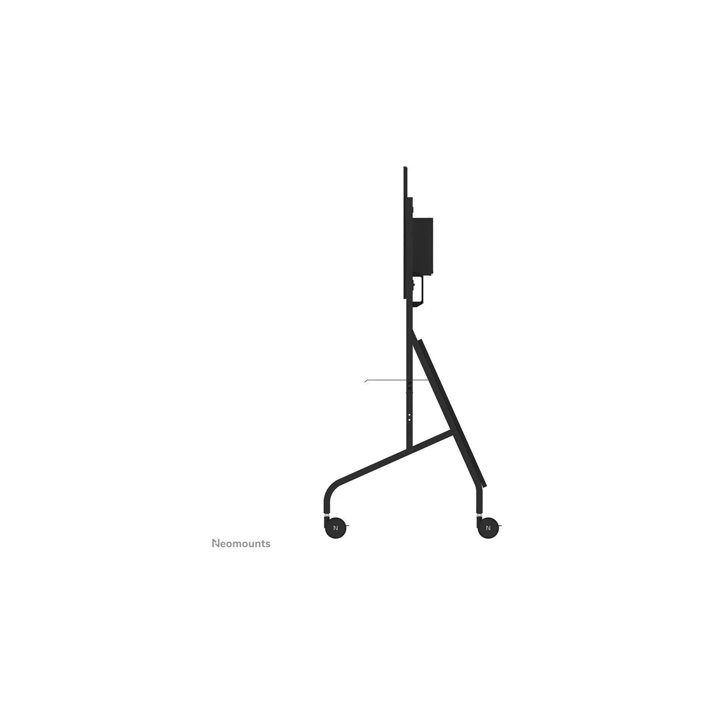 Neomounts MOVE GO XL MOBILE FLOOR STAND (FAST INSTALL, HEIGHT ADJUSTABLE), BLACK