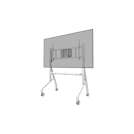 Neomounts MOVE GO XL MOBILE FLOOR STAND (FAST INSTALL, HEIGHT ADJUSTABLE), WHITE