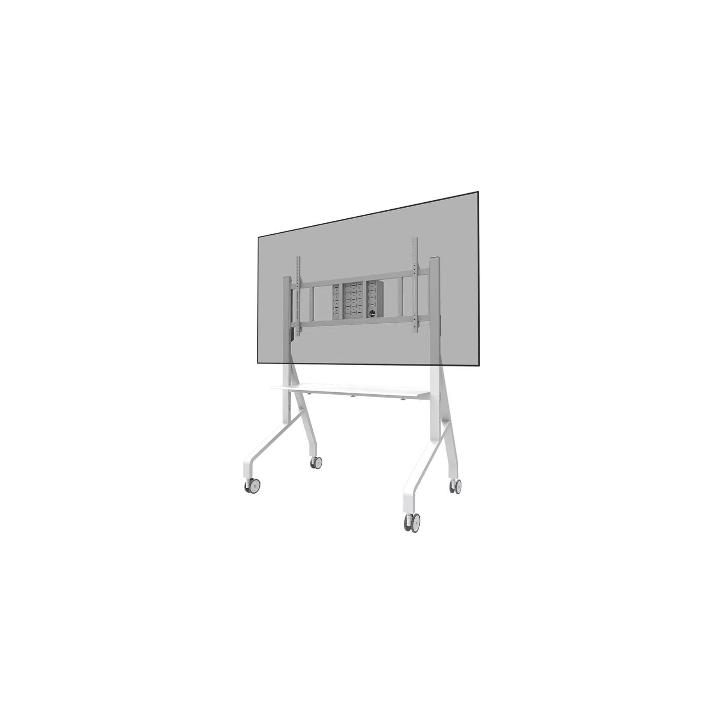 Neomounts MOVE GO XL MOBILE FLOOR STAND (FAST INSTALL, HEIGHT ADJUSTABLE), WHITE