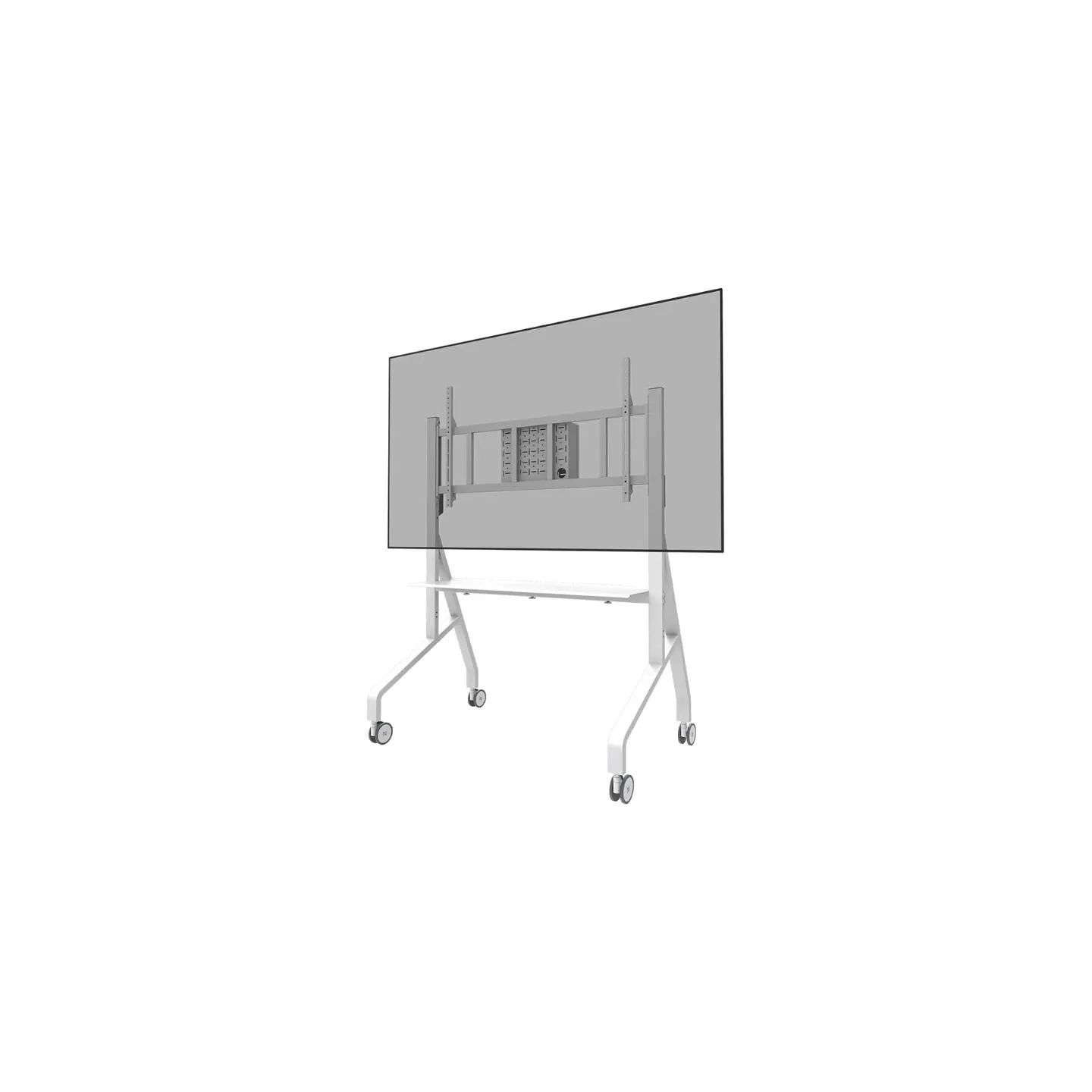 Neomounts MOVE GO XL MOBILE FLOOR STAND (FAST INSTALL, HEIGHT ADJUSTABLE), WHITE