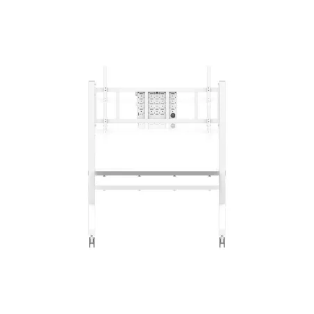 Neomounts MOVE GO XL MOBILE FLOOR STAND (FAST INSTALL, HEIGHT ADJUSTABLE), WHITE