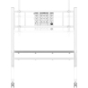 Neomounts MOVE GO XL MOBILE FLOOR STAND (FAST INSTALL, HEIGHT ADJUSTABLE), WHITE