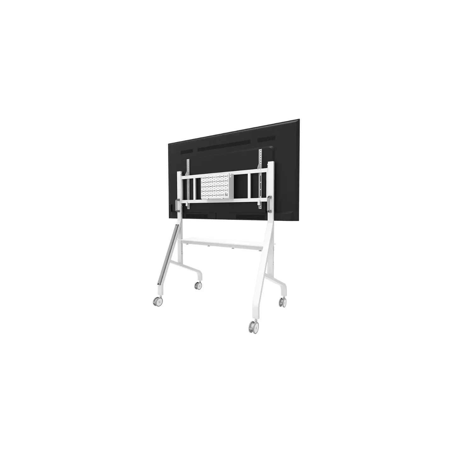 Neomounts MOVE GO XL MOBILE FLOOR STAND (FAST INSTALL, HEIGHT ADJUSTABLE), WHITE