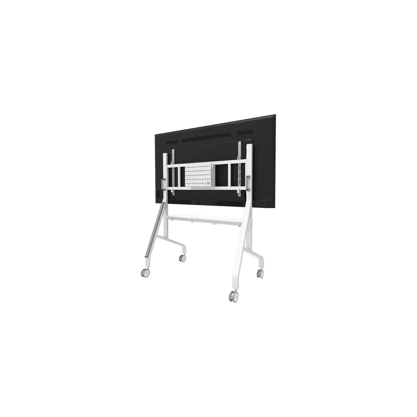 Neomounts MOVE GO XL MOBILE FLOOR STAND (FAST INSTALL, HEIGHT ADJUSTABLE), WHITE