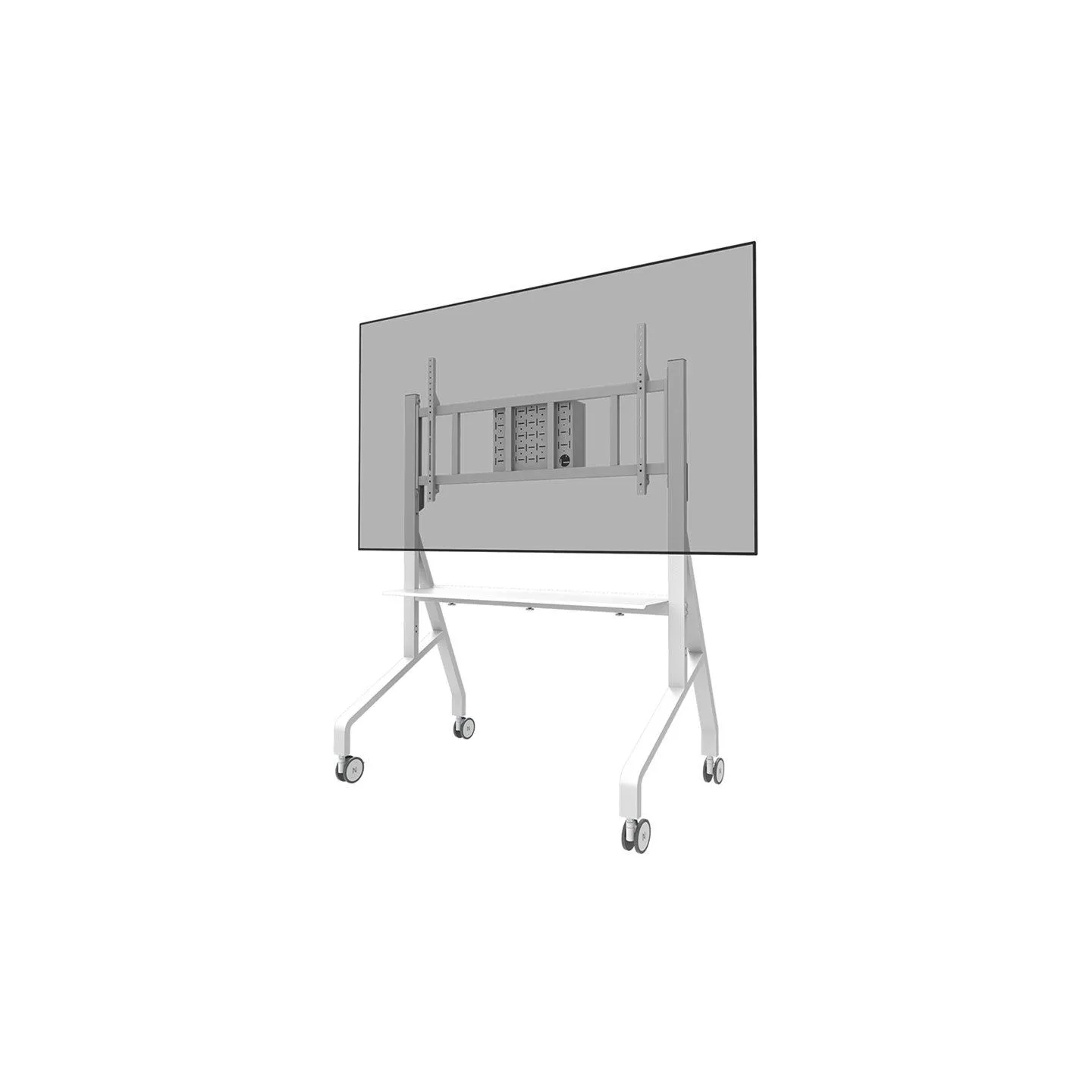 Neomounts MOVE GO XL MOBILE FLOOR STAND (FAST INSTALL, HEIGHT ADJUSTABLE), WHITE