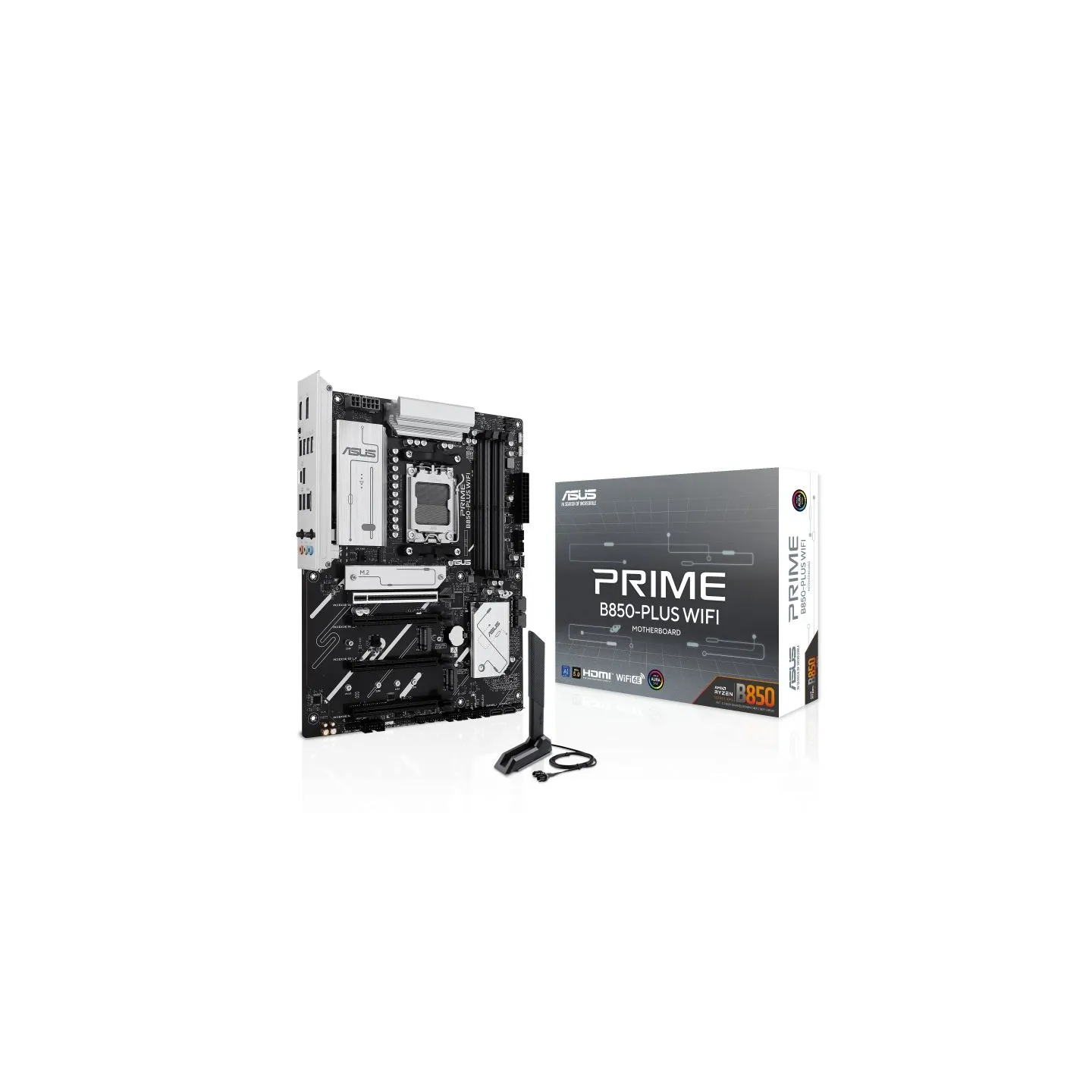 Asus PRIME B850-PLUS WIFI | Processor family AMD | Processor socket AM5 | DDR5 | Supported hard disk drive interfaces M.2, SATA 