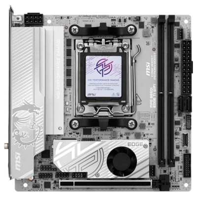 MSI MPG B850I EDGE TI WIFI | Processor family AMD B850 | Processor socket AM5 | DDR5 | Supported hard disk drive interfaces SATA