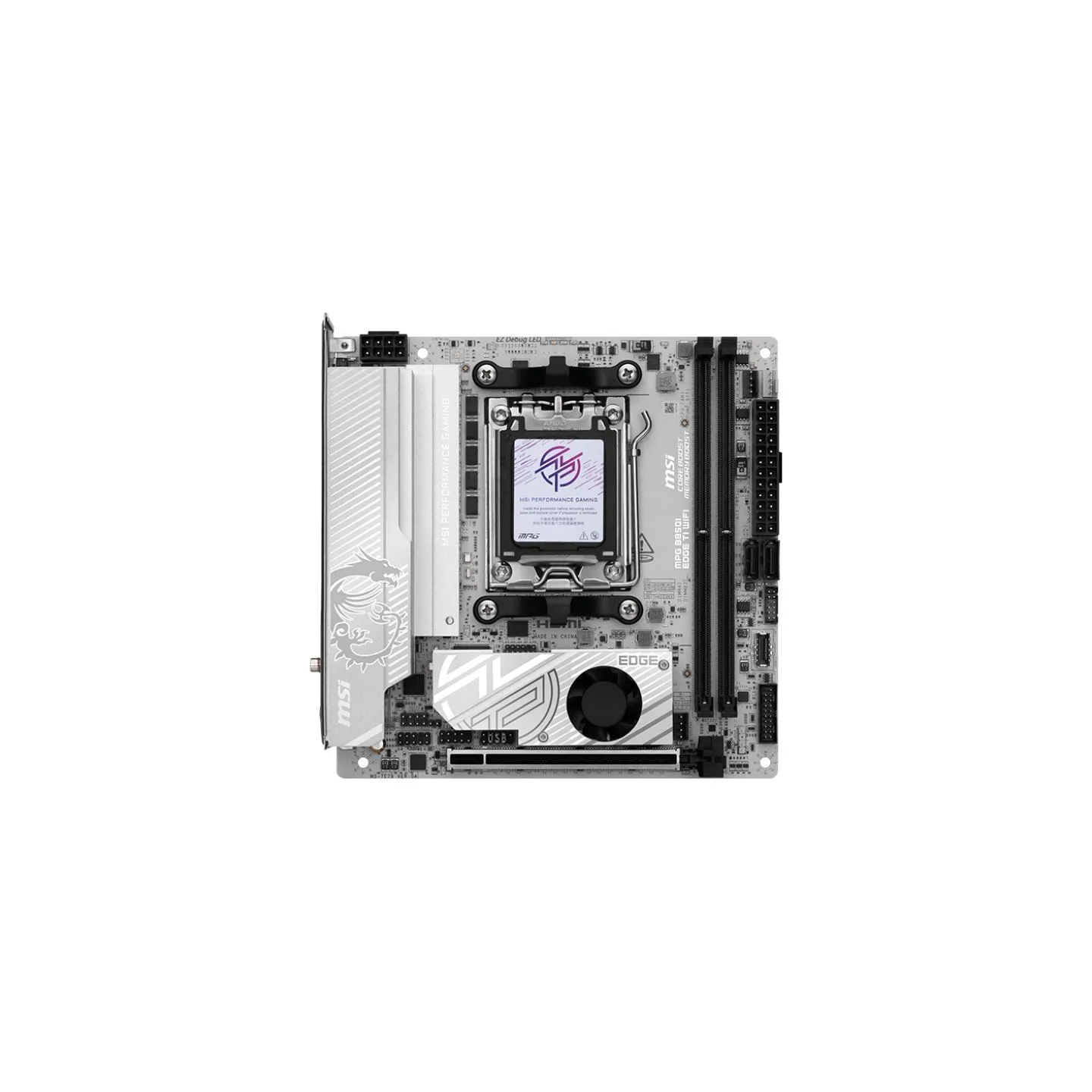 MSI MPG B850I EDGE TI WIFI | Processor family AMD B850 | Processor socket AM5 | DDR5 | Supported hard disk drive interfaces SATA