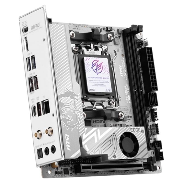 MSI MPG B850I EDGE TI WIFI | Processor family AMD B850 | Processor socket AM5 | DDR5 | Supported hard disk drive interfaces SATA