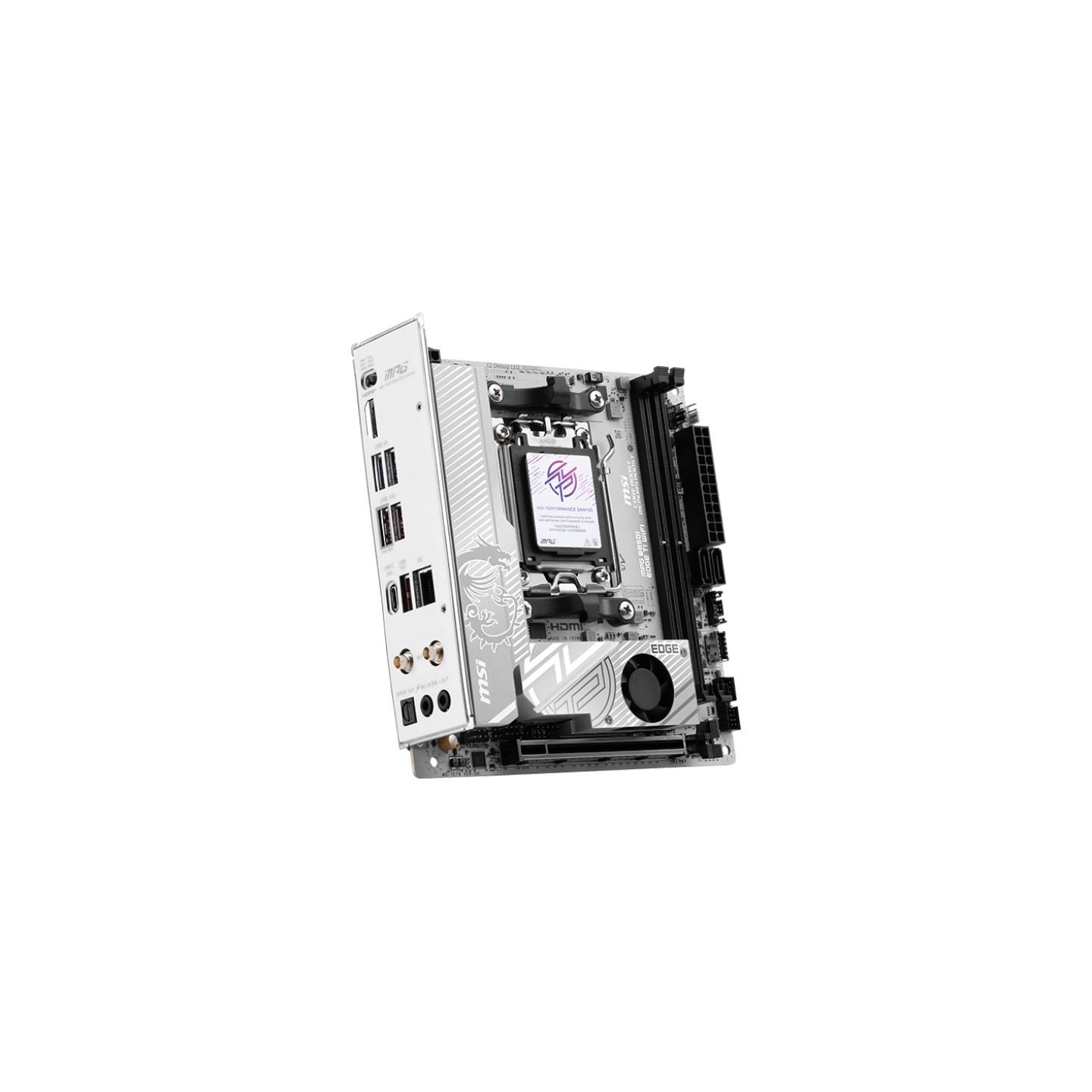 MSI MPG B850I EDGE TI WIFI | Processor family AMD B850 | Processor socket AM5 | DDR5 | Supported hard disk drive interfaces SATA