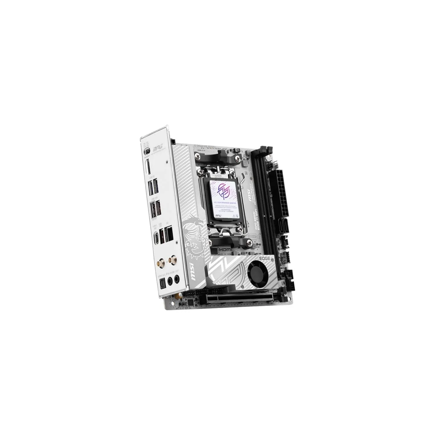 MSI MPG B850I EDGE TI WIFI | Processor family AMD B850 | Processor socket AM5 | DDR5 | Supported hard disk drive interfaces SATA