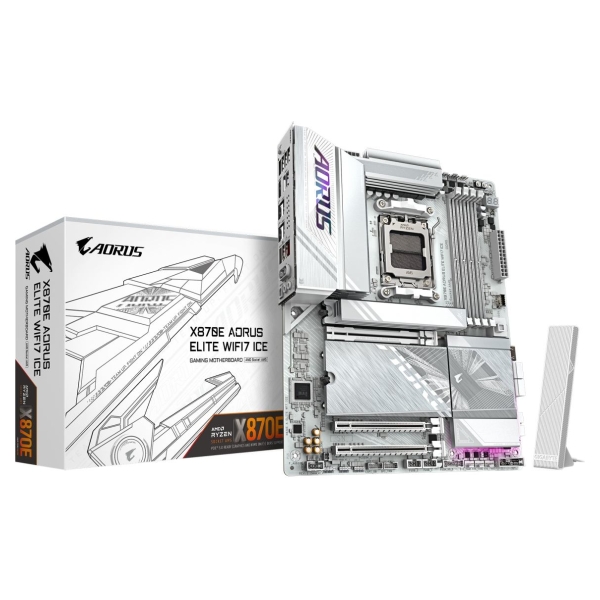 Gigabyte X870E AORUS ELITE WIFI7 ICE | Processor family AMD | Processor socket AM5 | DDR5 | Supported hard disk drive interfaces