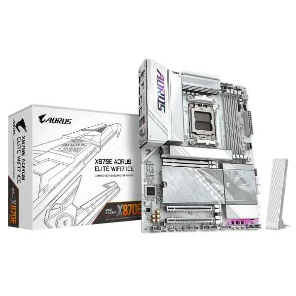 Gigabyte X870E AORUS ELITE WIFI7 ICE | Processor family AMD | Processor socket AM5 | DDR5 | Supported hard disk drive interfaces