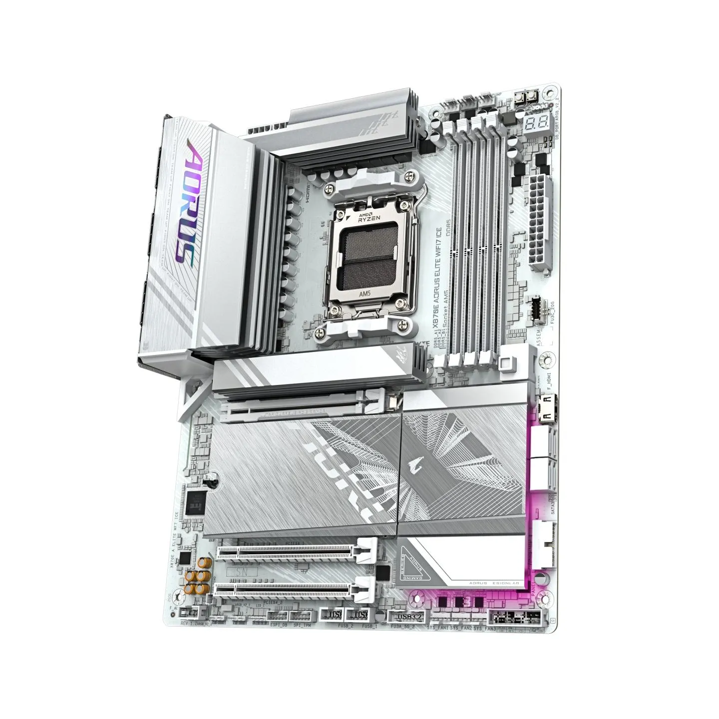 Gigabyte X870E AORUS ELITE WIFI7 ICE | Processor family AMD | Processor socket AM5 | DDR5 | Supported hard disk drive interfaces