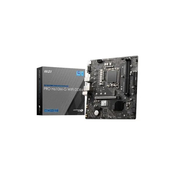 MSI PRO H610M-G WIFI DDR4 | Processor family Intel | Processor socket LGA1700 | DDR4 | Supported hard disk drive interfaces SATA