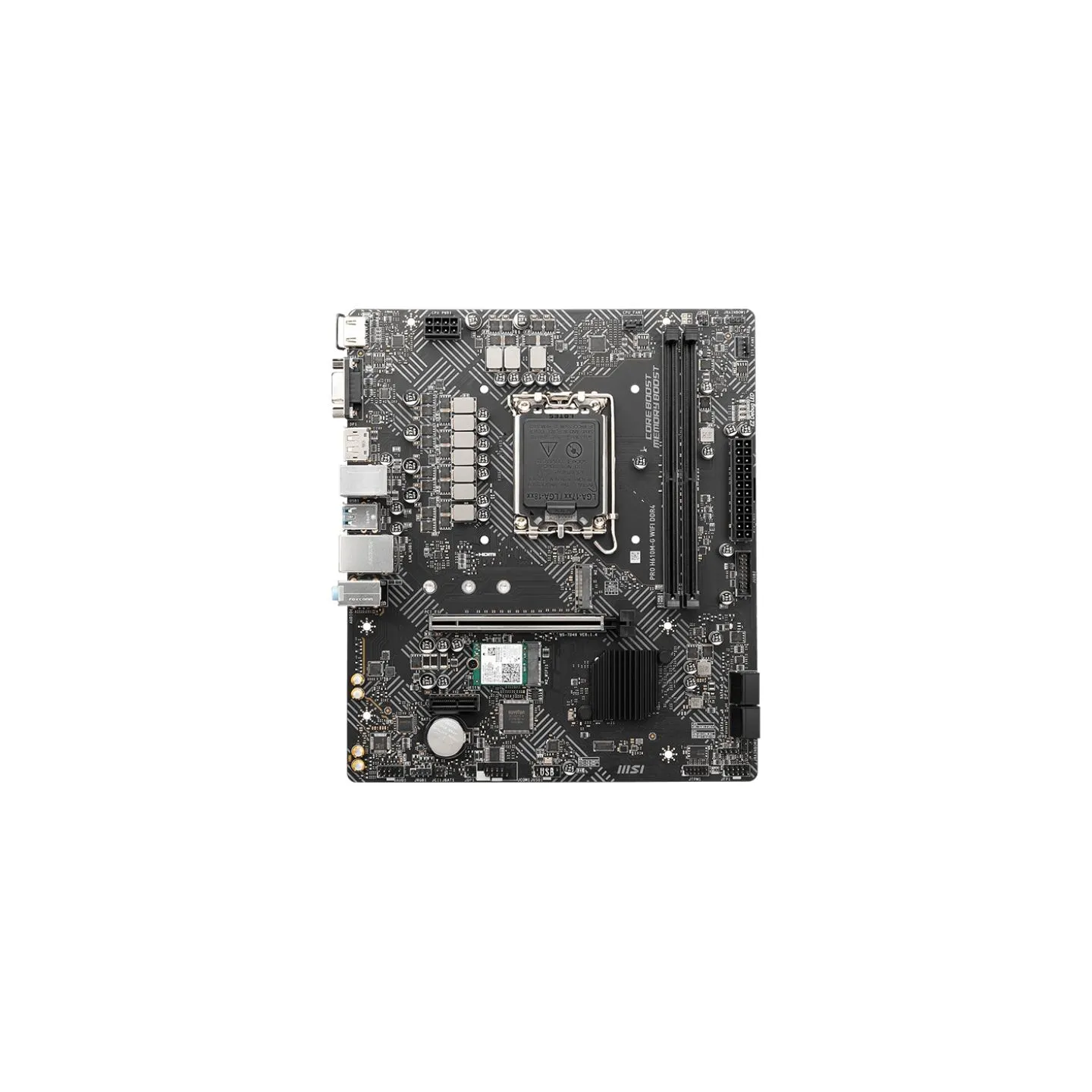 MSI PRO H610M-G WIFI DDR4 | Processor family Intel | Processor socket LGA1700 | DDR4 | Supported hard disk drive interfaces SATA