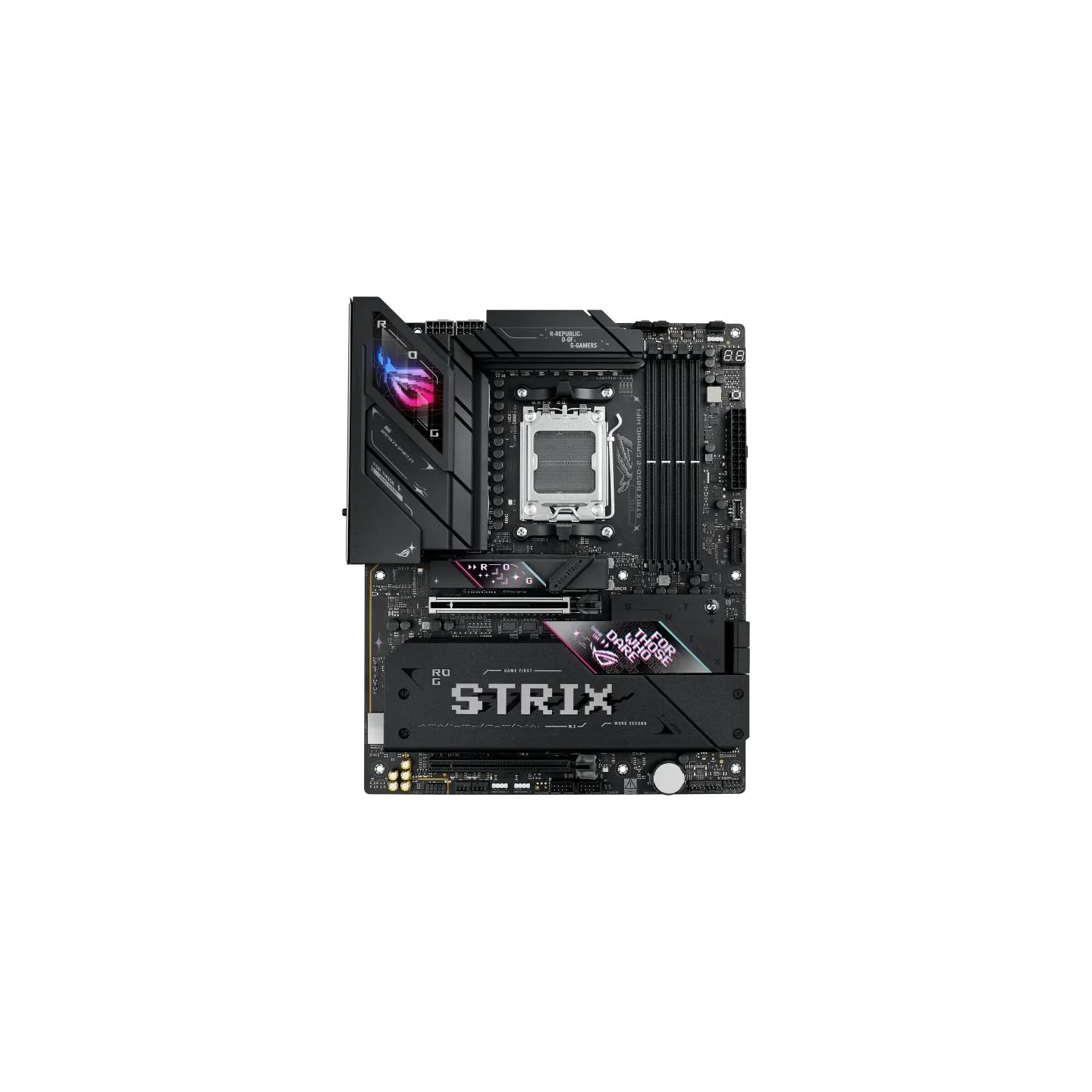 Asus ROG STRIX B850-E GAMING WIFI | Processor family AMD | Processor socket AM5 | DDR5 | Supported hard disk drive interfaces SA