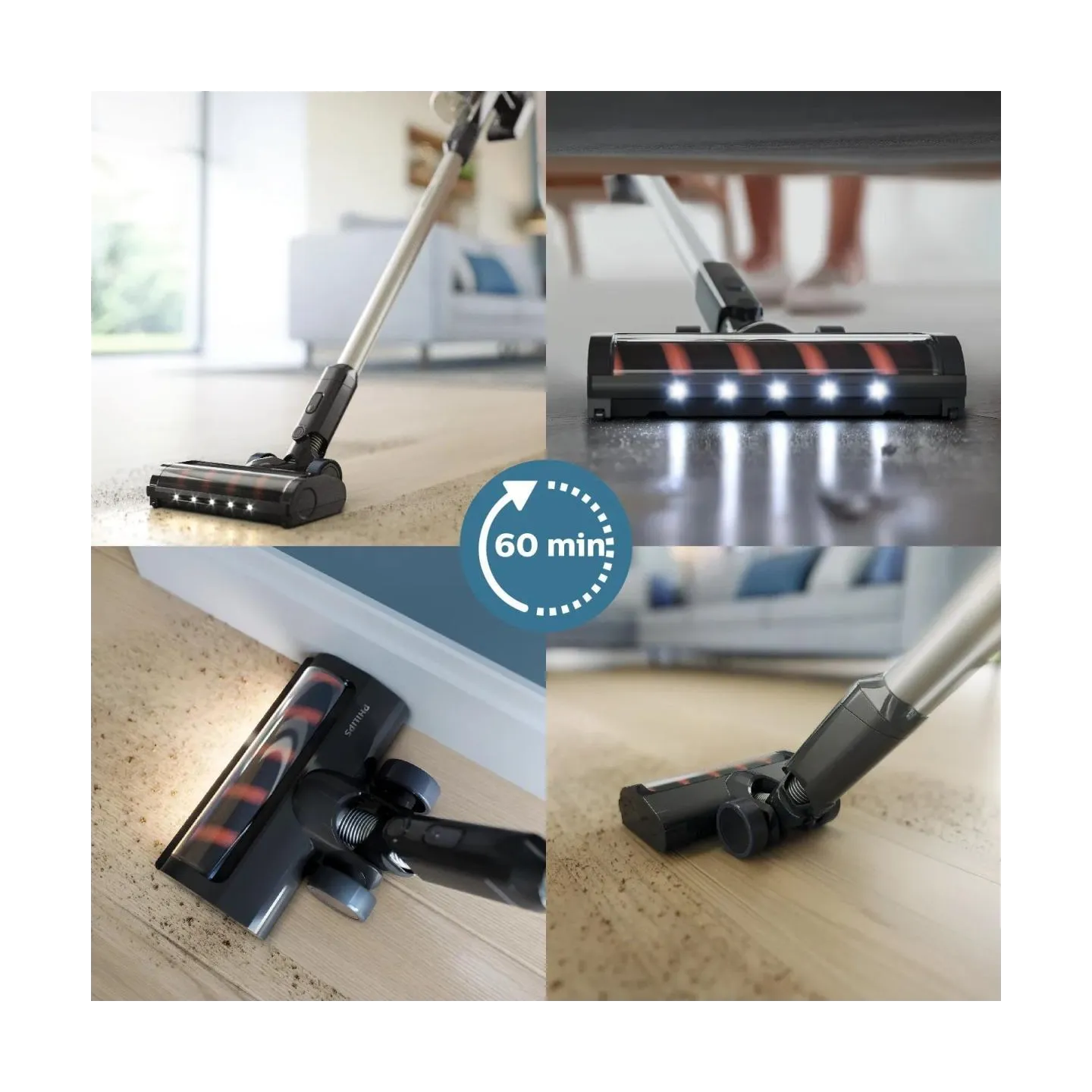 Philips Vacuum Cleaner|PHILIPS|Upright/Bagless|Noise 80 dB|Black|Weight 1.2 kg|XC3032/01