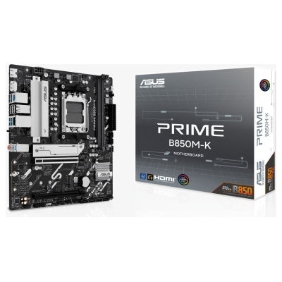 Asus PRIME B850M-K | Processor family AMD | Processor socket AM5 | DDR5 | Supported hard disk drive interfaces SATA, M.2 | Numbe
