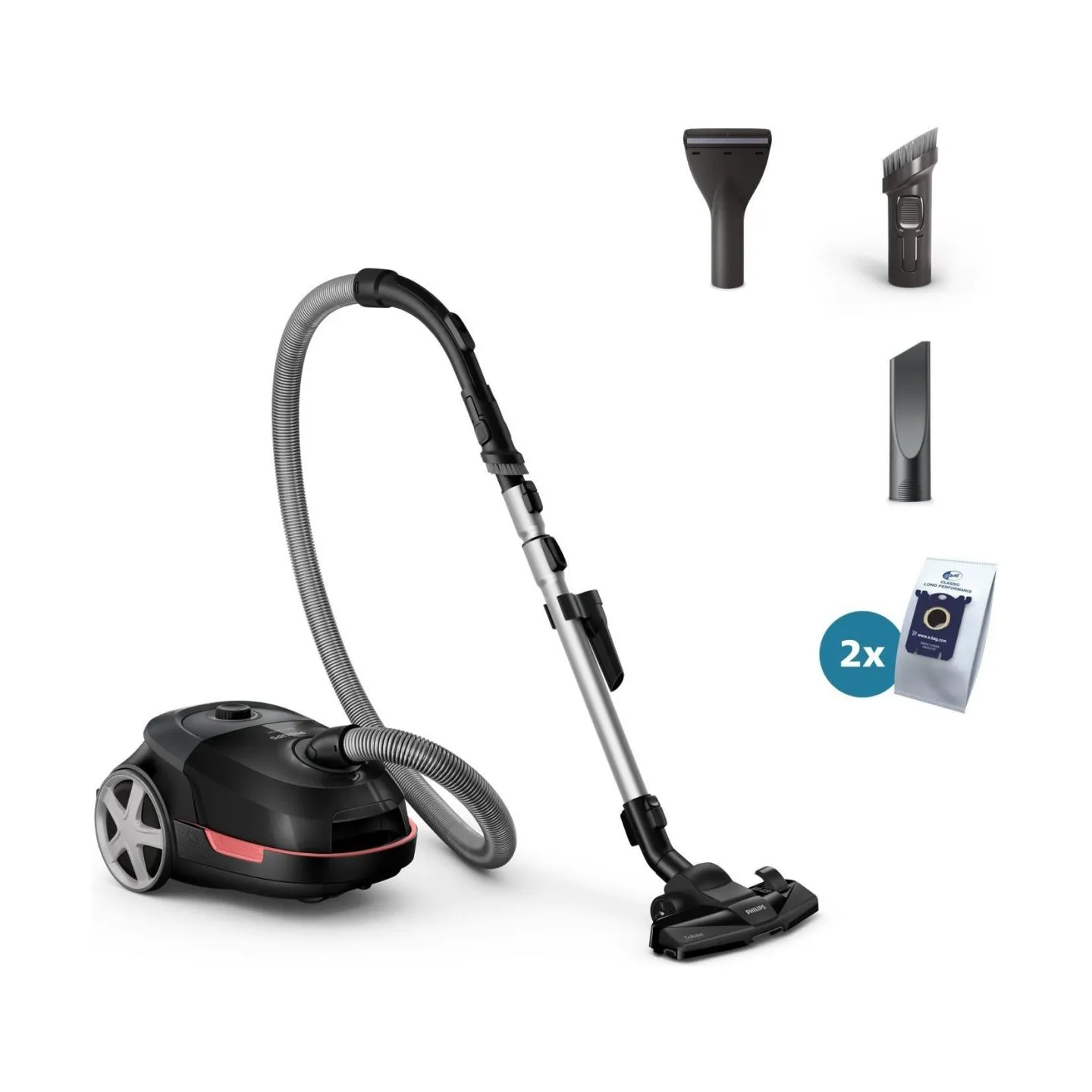 Philips Vacuum Cleaner|PHILIPS|XD5123/10|Bagged|900 Watts|Capacity 4 l|Noise 77 dB|Black|Weight 4.6 kg|XD5123/10