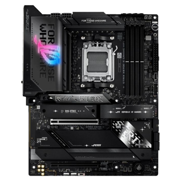 Asus ROG STRIX X870E-E GAMING WIFI | Processor family AMD | Processor socket AM5 | DDR5 | Supported hard disk drive interfaces S