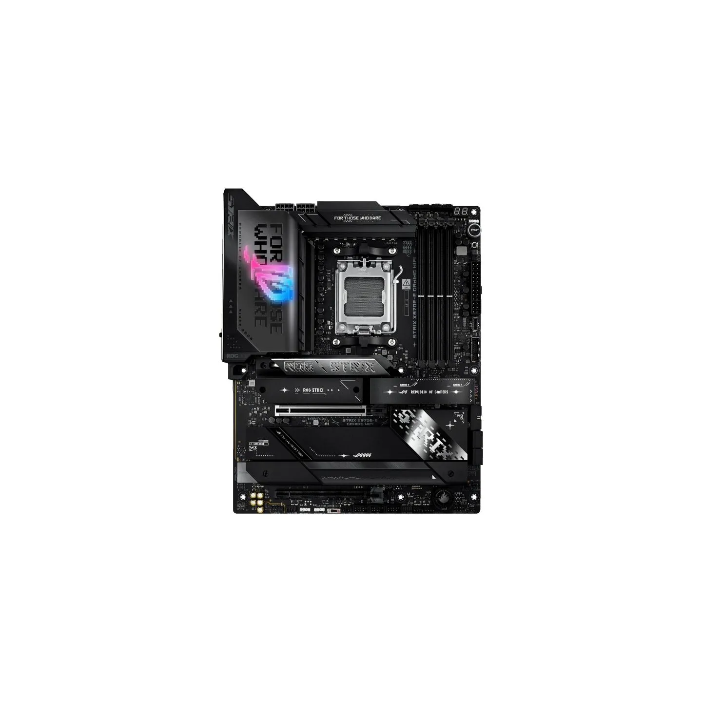 Asus ROG STRIX X870E-E GAMING WIFI | Processor family AMD | Processor socket AM5 | DDR5 | Supported hard disk drive interfaces S