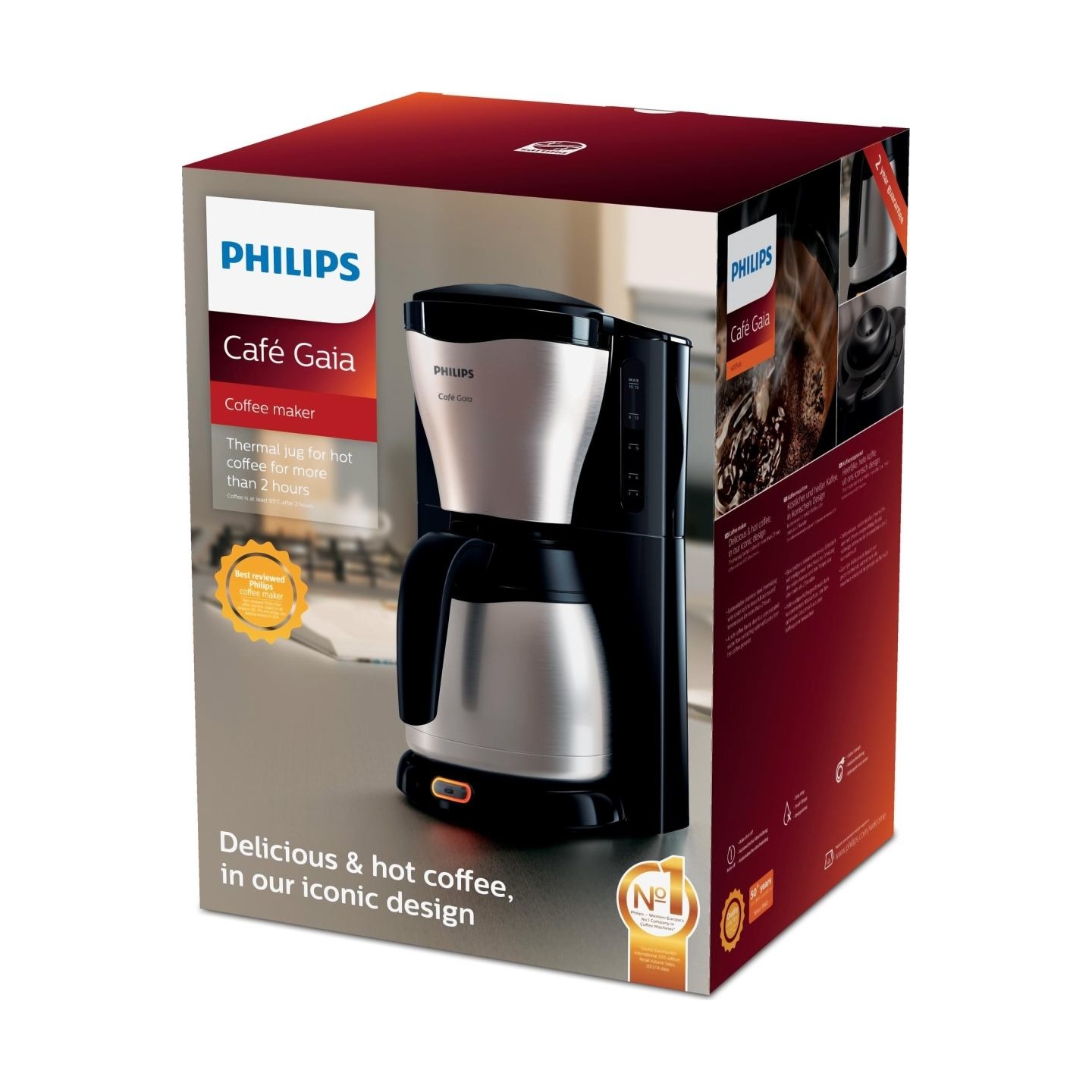 Philips Daily Collection Coffee maker HD7546/20 With Black & metal / HD7546/20