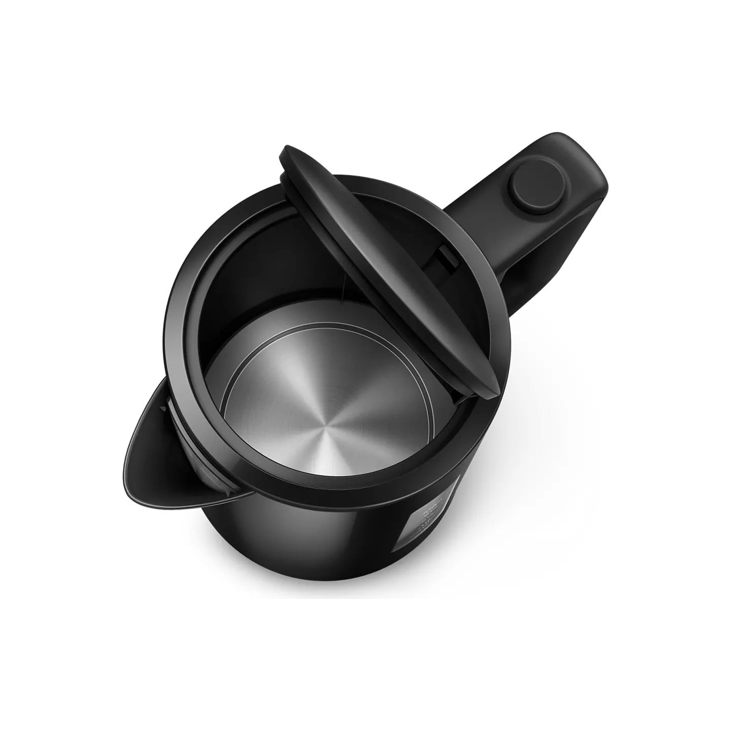 Philips Kettle HD9318/20 2200W 1.7l Orbit plastic kettle, spring lid, pilot light, black / HD9318/20