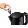 Philips Kettle HD9318/20 2200W 1.7l Orbit plastic kettle, spring lid, pilot light, black / HD9318/20