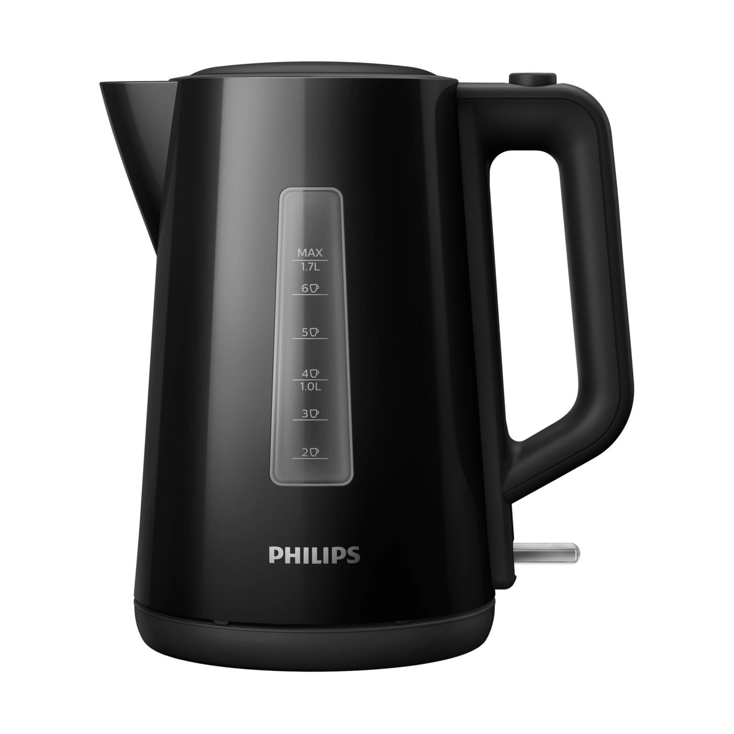 Philips Kettle HD9318/20 2200W 1.7l Orbit plastic kettle, spring lid, pilot light, black / HD9318/20