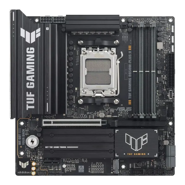 Asus TUF GAMING B850M-PLUS II | Processor family AMD | Processor socket AM5 | DDR5 | Supported hard disk drive interfaces SATA,