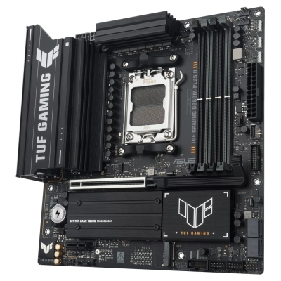 Asus TUF GAMING B850M-PLUS II | Processor family AMD | Processor socket AM5 | DDR5 | Supported hard disk drive interfaces SATA, 