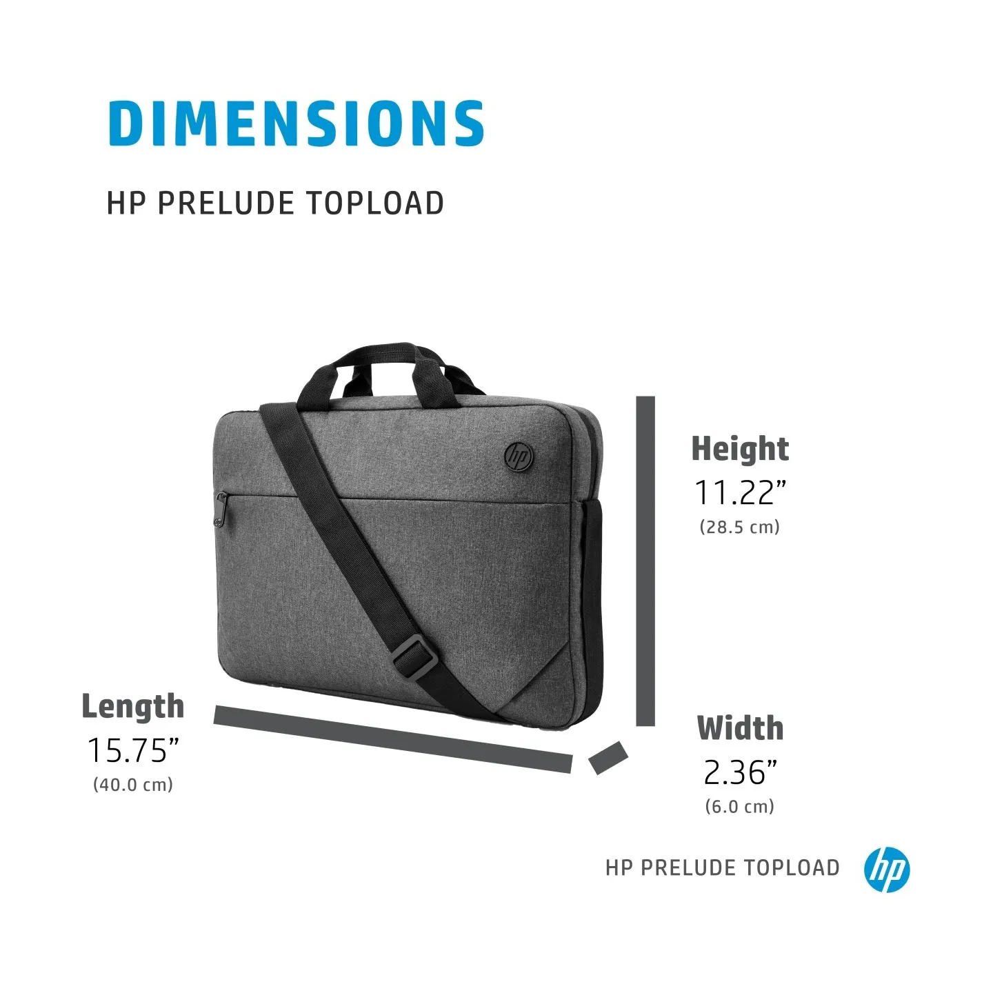 HP Prelude G2 15.6 Top Load, Water Resistant - Grey / 1E7D7AA