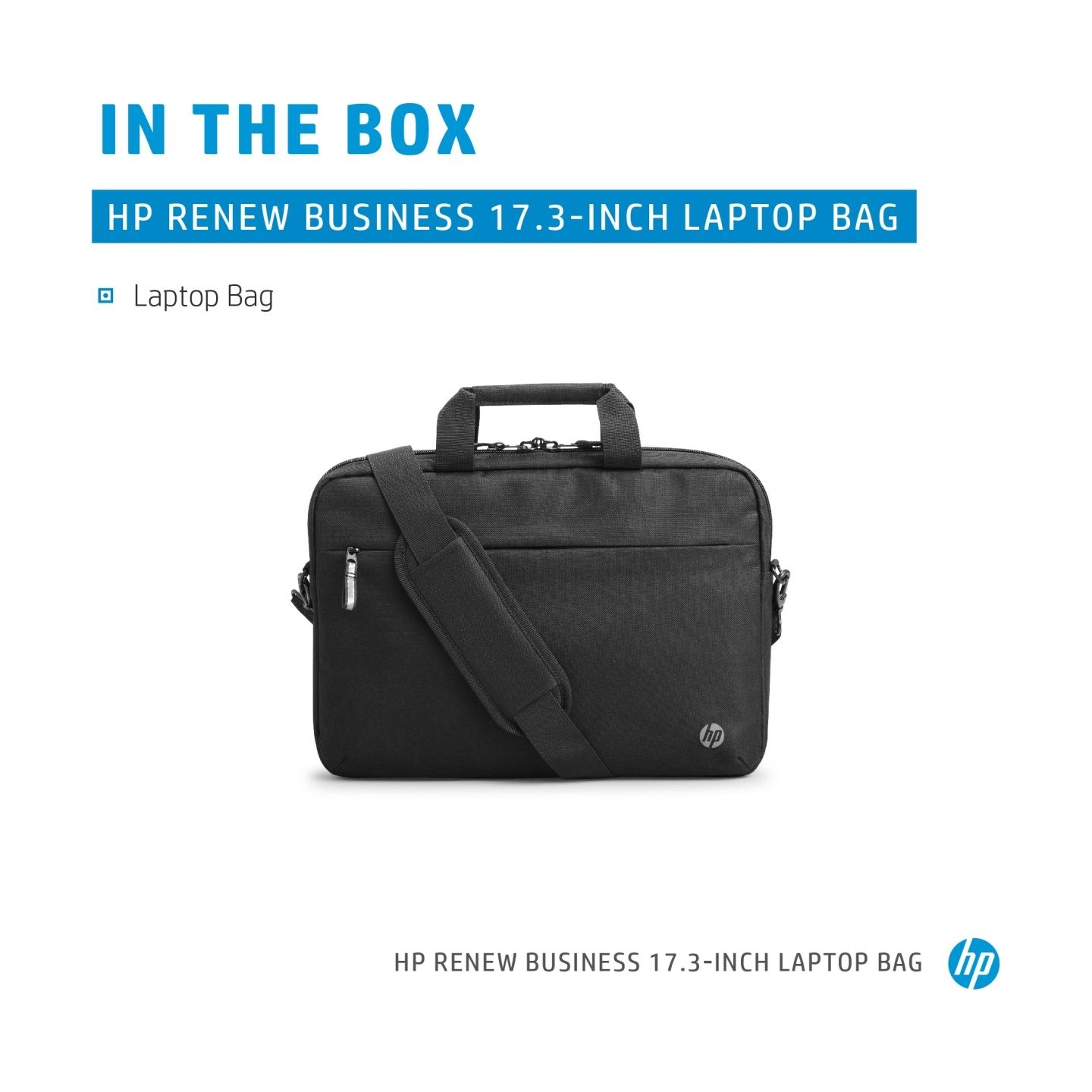HP Business 17.3 Slim Top Load, RFID & Bluetooth tracker Pocket, Cable pass-through, Sanitizable - Black / 3E2U6AA