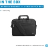 HP Business 17.3 Slim Top Load, RFID & Bluetooth tracker Pocket, Cable pass-through, Sanitizable - Black / 3E2U6AA