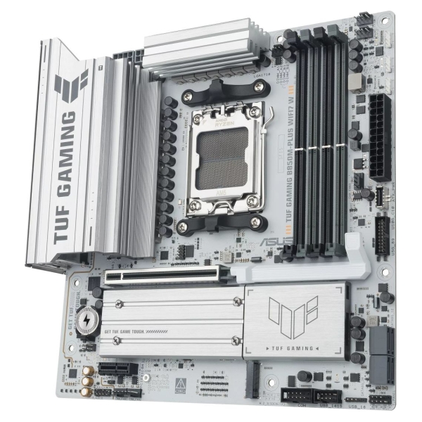 Asus TUF GAMING B850M-PLUS WIFI7 W | Processor family AMD | Processor socket AM5 | DDR5 | Supported hard disk drive interfaces S