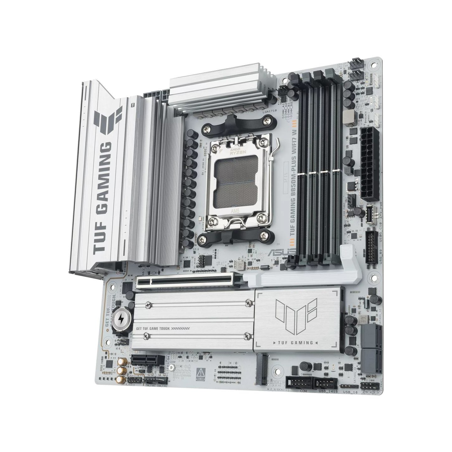 Asus TUF GAMING B850M-PLUS WIFI7 W | Processor family AMD | Processor socket AM5 | DDR5 | Supported hard disk drive interfaces S