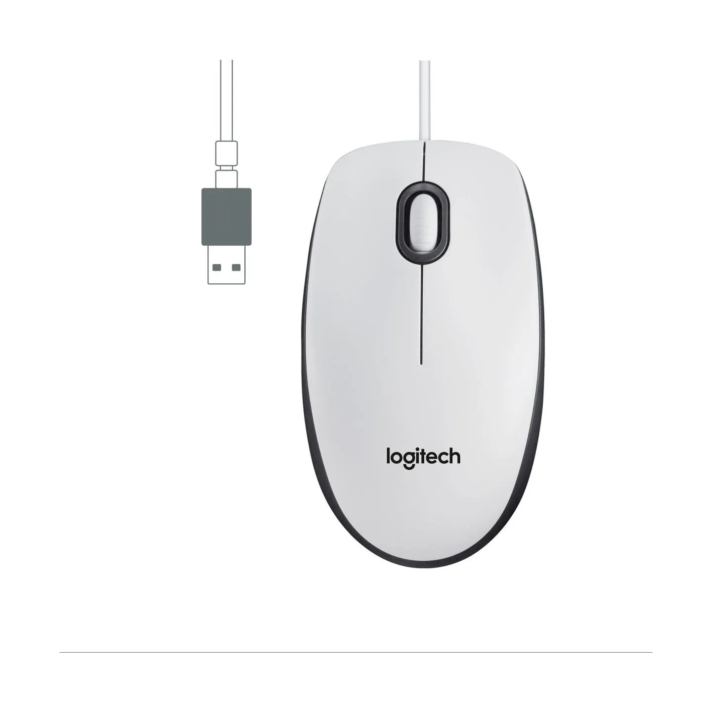 Logitech  Logitech Mouse M100 (910-006764), White / 910-006764